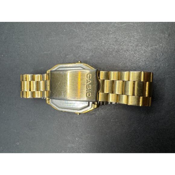 Vintage Casio AQ-222 Gold Tone Unisex Analog & Digital 30.6mm Watch - Picture 6 of 10